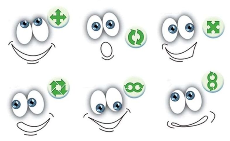 Eye exercises to restore vision.